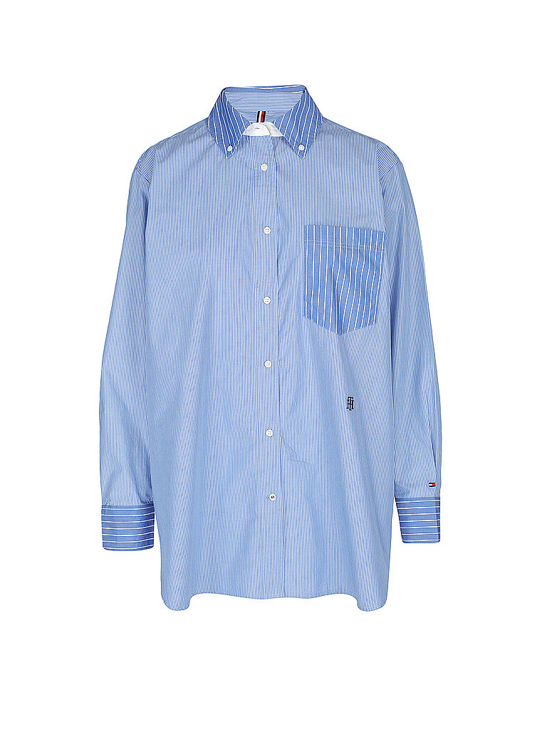 TOMMY HILFIGER Bluse - Overshirt blau | 36